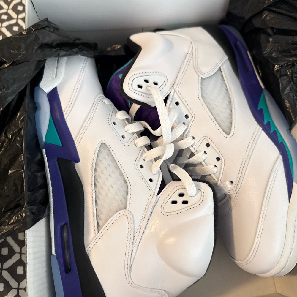 White and Purple Sneakers